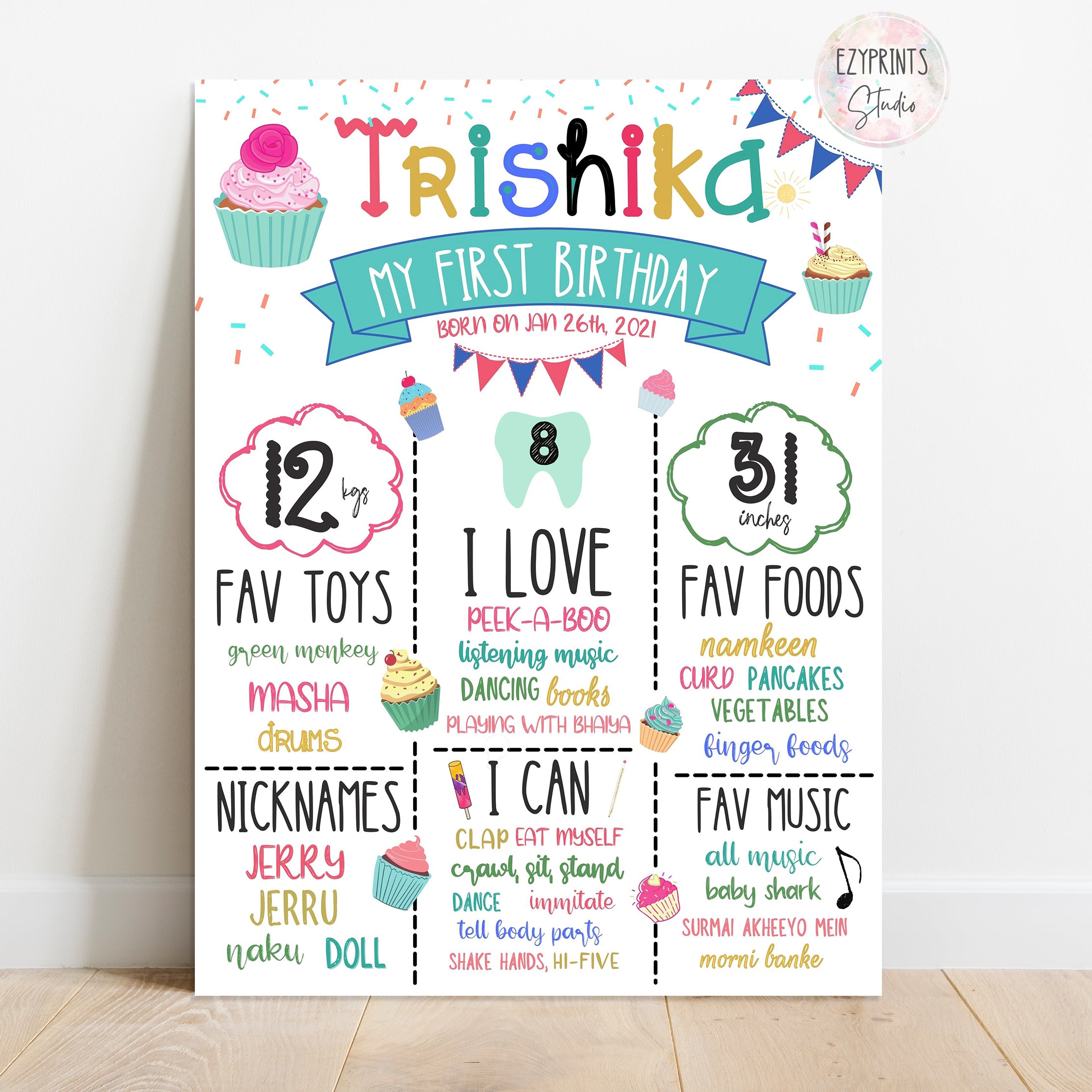 cupcakes chalkboard poster