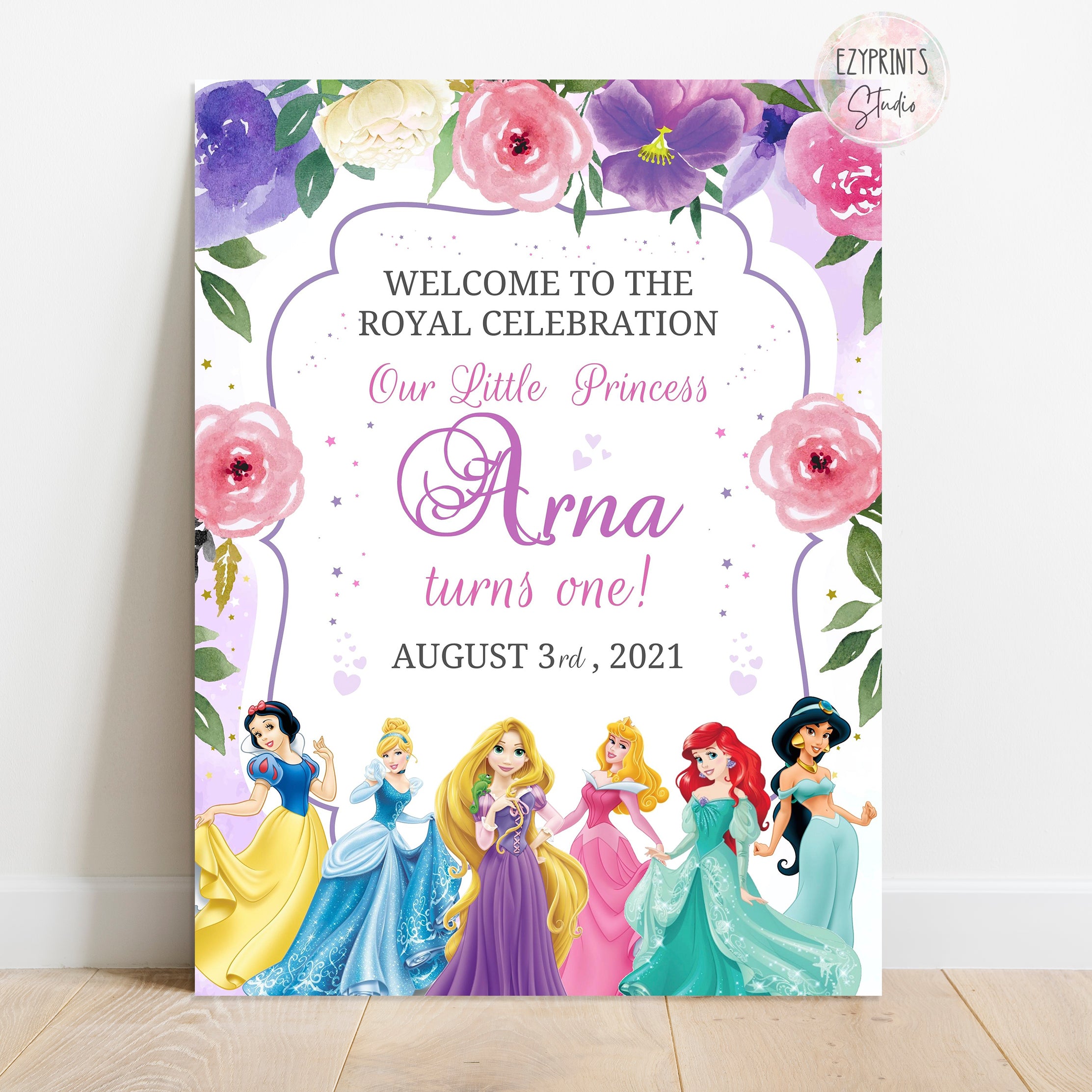 Disney Princess Birthday Party Welcome Board