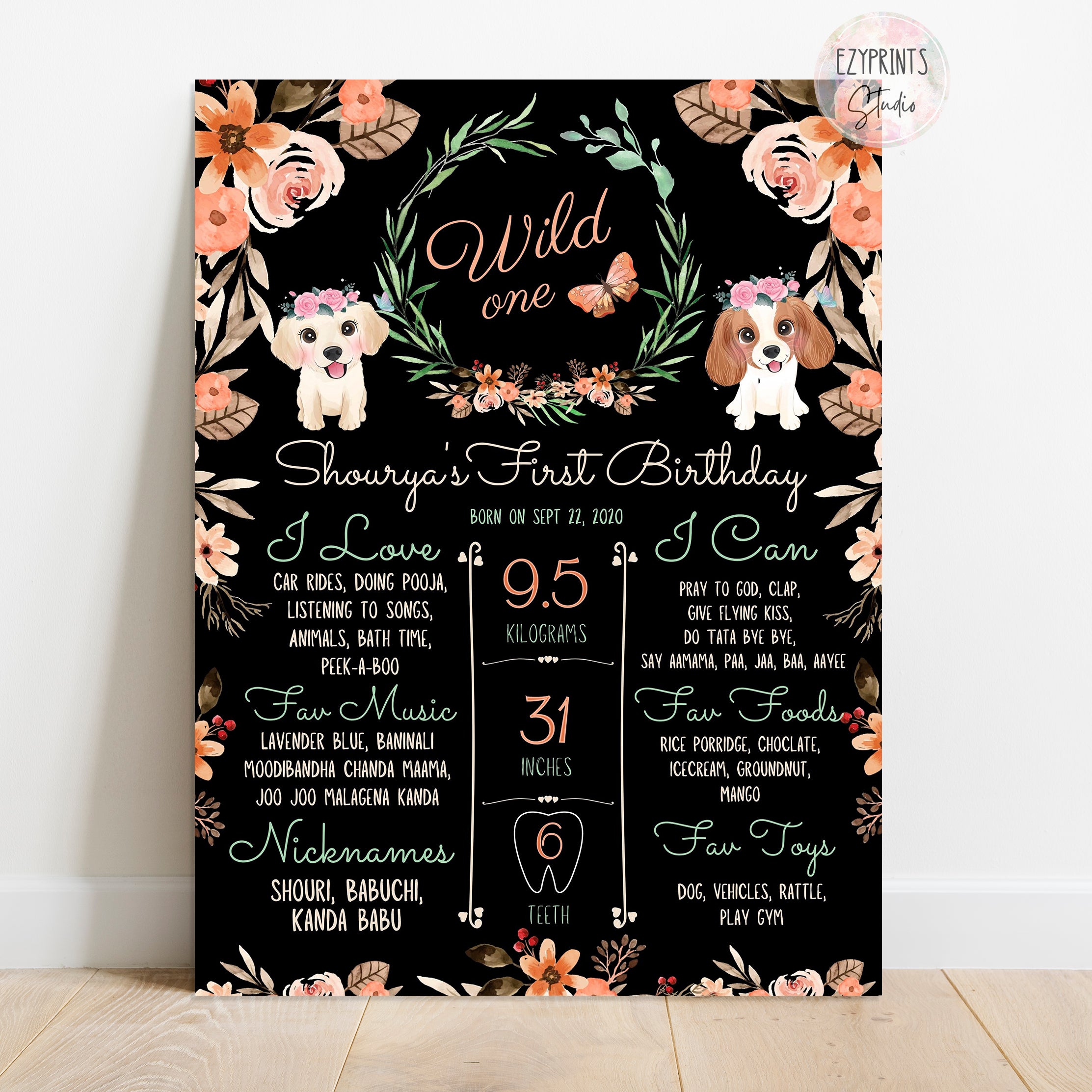 dogs wild one chalkboard poster