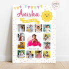 Personalised First Year Photo Collage Board | Sunshine