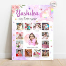 Personalised First Year Photo Collage Board | Unicorn Theme