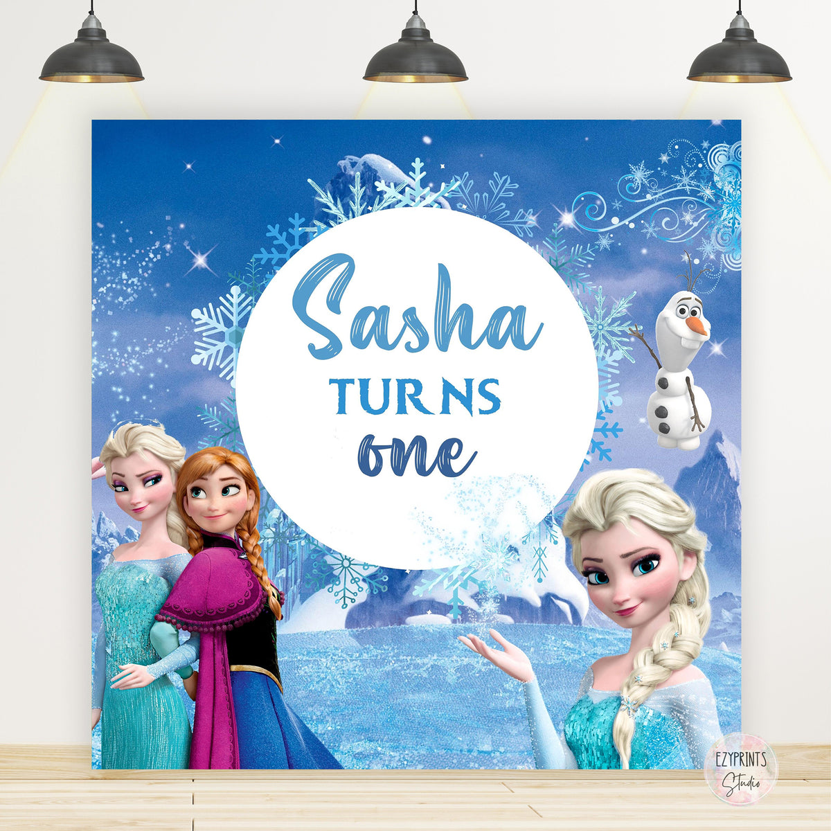 Frozen theme Birthday Backdrop | Elsa – Ezyprints Studio