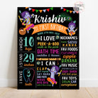 Krishna theme chalkboard poster