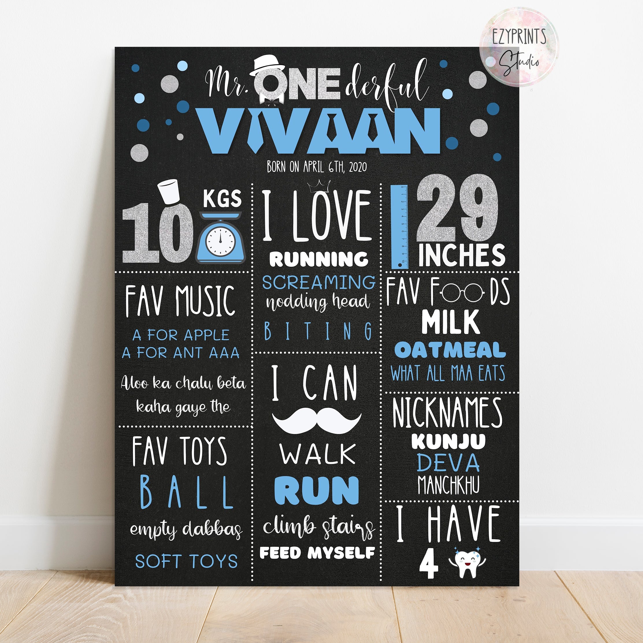 mr. onederful theme chalkboard poster