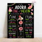 one in a melon chalkboard poster