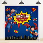 Superman Theme Birthday Backdrop