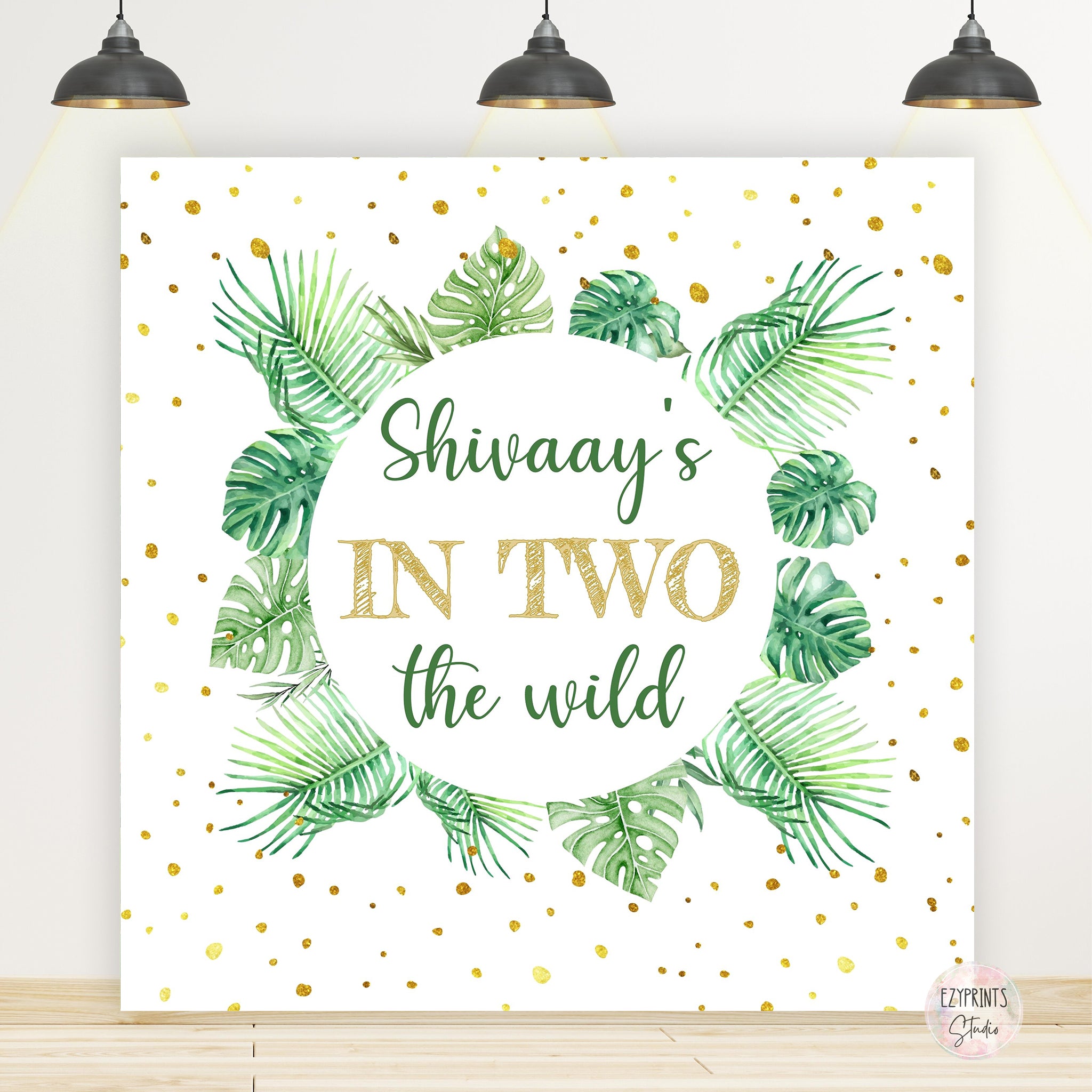 Two Wild Second Birthday Backdrop